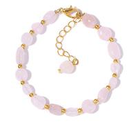 Bracciali Con Pietre Naturali, Bracciale In Cristallo Di Pietra Naturale Bracciale In Quarzo Rosa Irregolare Alla Moda Con Scheggia Di Roccia Bracciale Regolabile Con Catena A Serpente Bracciale Rei