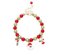 Bracciali da Donna, Regalo di Gioielli con Braccialetto Elastico e Braccialetto con Perline di alci di Natale Babbo Natale Convenient Handled