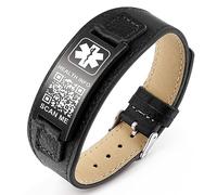 Bracciali di Allarme Medico del Codice QR Per Gli Uomini e le Donne - Cinturino in Acciaio Al titanio 8''-10'' - Informazioni Personalizzate Sull'ID Medico di Emergenza di più Spazio