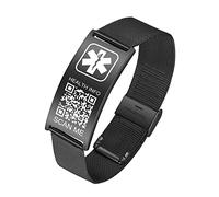 Bracciali di Allarme Medico del Codice QR Per Gli Uomini e le Donne - Cinturino in Acciaio Al titanio 8''-10'' - Informazioni Personalizzate Sull'ID Medico di Emergenza di più Spazio