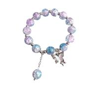Bracciali Di Coppia Personalizzabili Beads Female Bracelet Ice Crack Broken Flower Beads Beads (E, One Size)