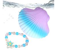 Bracciali di perle da ragazza, leggeri colori sfumati, gioielli alla, per l'asilo, i viaggi, il campeggio