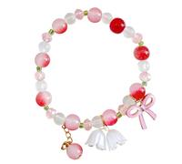Bracciali di perle per donne - alla moda - Bellissimo bracciale con fiori - Elegante accessorio a mano per occasioni formali e bracciale alla moda, unico con un giglio di The, Siehe Beschreibung