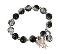 Bracciali di perline per le donne perline di vetro braccialetto di fascino farfalla braccialetto perline braccialetto farfalla per le donne lunga collana pendente, Misura unica, Vetro, Nessuna pietra