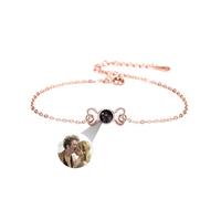 Bracciali di proiezione foto personalizzate, bracciali personalizzati zampa di cane con immagine all'interno, bracciali personalizzati osso di cane per gli amanti degli animali domestici / compleanno