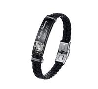 Bracciali fotografici personalizzati per gli uomini, bracciale fotografico personalizzato inciso con nome data immagine bracciale bracciale ID Regali gioielli personalizzati per la festa del papà