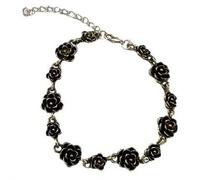 Bracciali gotici da donna - Bracciale regolabile gotico rosa con catena cubana, braccialetto punk rock in lega per uso quotidiano e feste, 1pcs, lega e pelle artificiale, Agata