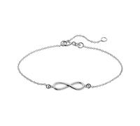 Bracciali in argento sterling 925 bianco segno dell'infinito lucido catena di...