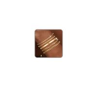 Bracciali in oro e argento per le donne Set di gioielli impermeabili alla moda sottile delicato impilabile cubano collegamento a catena con graffetta confezione accessori alla moda regali per le donne