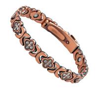 Bracciali in rame per le donne con quadrifoglio regolabile quattro | Gioiello da donna in rame per matrimonio, compleanno, Natale, San Valentino, feste, uso quotidiano, formale e casual