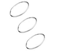 Bracciali Lotto Tripla Canne Argento Massiccio Rodio 5,8cm Gioielli