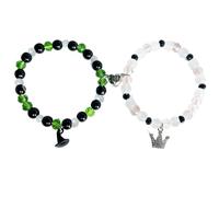 Bracciali magnetici per coppie, braccialetti magnetici per coppie, 2 braccialetti elastici in pietra naturale, per San , Siehe Beschreibung, sintetico, Vedi descrizione