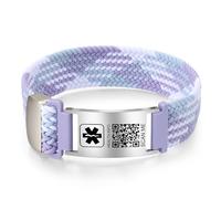 Bracciali medici da uomo e da donna con codice QR, One Size, Nylon, Non pietra preziosa
