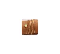 Bracciali per donna in oro, 6 bracciali in ottone verniciato a 14 carati, bracciali con la lettera P, set di gioielli di bracciali annodabili, regalo per donne, ragazze, signore, compagne e mamme.