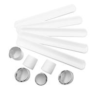 Bracciali Schiaffo,12 PCS Slap Bracciali Pianura Bianco Braccialetti Slap Vuote Schiaffo Bianco a Scatto Slap Bracelet Fai-da-Te Per Il Giorno Dei Bambini