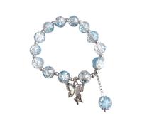Bracciali Set Glaze Bracelet Handmade Beads Female Bracelet Ice Crack Broken Flower Beads Beads (C, One Size)