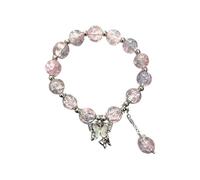 Bracciali Set Glaze Bracelet Handmade Beads Female Bracelet Ice Crack Broken Flower Beads Beads (D, One Size)