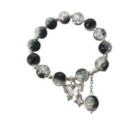 Bracciali Set Glaze Bracelet Handmade Beads Female Bracelet Ice Crack Broken Flower Beads Beads (L, One Size)