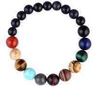 Bracciali Sistema Solare Braccialetto Gioielli Universo Galaxy Pianeta Pietra in Rilievo per Uomo Donna Ragazzi Ragazze Bambini Adolescente