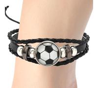 Bracciali sportivi da uomo,Bracciali che brillano al buio, Bracciale regolabile della di calcio Bracciale sportivo palla innovativo, gioielli da calcio con ciondoli pa