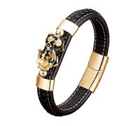 Bracciali Uomo,Braccialetti Da Uomo Pixiu Amulet Wristband Mens Luxury Braccialetto Magnetico Da Uomo Bracciale Da Uomo In Pelle Fatto A Mano, Regalo per Uomo Ragazzi Lui Accessori Style3 21Cm