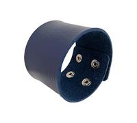 Bracciali Uomo,Braccialetti In Pelle Punk per Uomo E Donna Stile Retrò Vintage con Polsino Largo Unisex con Bottone A Pressione Stile Gotico Rock Motociclista Regolabile Nero Blu Reale