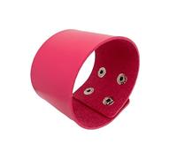 Bracciali Uomo,Braccialetto Largo In Pelle Unisex Retro Steam Punk Bracciale Rigido Wrap Gothic Rock Biker Braccialetti Regolabili Gioielli Larghi Regalo per Ragazzi Uomini Padre Rosa Rosso