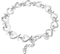 Bracciali Uomo Donna Bracciale a Forma di Cuore Leggero Argento Colore 21 cm Catena Gioielli Donna per Festa Pulsera Gife per Uomo Donna Lovely And Attractive