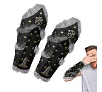 Bracciali vichinghi medievali Protezioni per le braccia da donna - Un paio di protezioni per le braccia in stile cavaliere in finta pelle con dettagli decorativi ornamentali | per costumi co