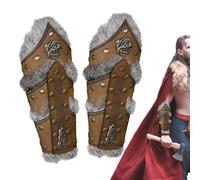 Bracciali Vichinghi per le Donne, 1 Paia Guardie Del Braccio Medievali, Uomini Cosplay Cosplay Medievale, Pelle sintetica Pirata Cavaliere Bracer, di Halloween Materiale Alto