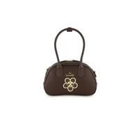 Braccialini Amy Bijoux Bauletto compatto in similpelle color cipria dalla silhouette arrotondata e femminile, impreziosito dal bijoux simbolo della stagione: una margherita sorridente con grandi