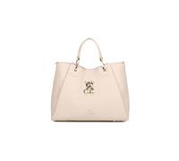 Braccialini Amy Bijoux Borsa a mano di garndi dimensioni con doppi manici, nasconde tra le cuciture trasversali dei pannelli che permettono di ampliarla. La borsa è in similpelle di colore beige, si