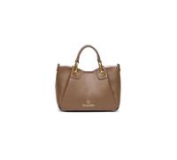 Braccialini Amy Borsa a mano di piccole dimensioni con doppi manici, nasconde tra le cuciture trasversali dei pannelli che permettono di ampliarla. La borsa è in similpelle di colore platino, si