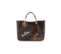 Braccialini Amy Patchwork Borsa a mano media Amy Patchwork in un armonioso mix di beige, polvere, azzurro e vinaccia, che valorizza l'originale costruzione patchwork della collezione. Il maxi cuore