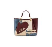 Braccialini Amy Patchwork Borsa a mano media Amy Patchwork in un armonioso mix di beige, polvere, azzurro e vinaccia, che valorizza l'originale costruzione patchwork della collezione. Il maxi cuore