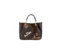 Braccialini Amy Patchwork Borsa a mano piccola Amy Patchwork in un raffinato mix di beige, polvere, azzurro e vinaccia. Il maxi cuore frontale con logo ricamato, le micro-borchie e i dettagli