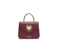 Braccialini Baroque Borsa a mano in similpelle bordeaux, elegante e raffinata, arricchita da un prezioso cuore gioiello dorato in stile barocco che aggiunge un tocco scenografico a un modello senza