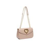 Braccialini Baroque Borsa a spalla in similpelle di colore bordeaux, con spallaccio regolabile portabile anche a tracolla. Il cuore gioiello dorato, ispirato allo stile barocco, dona un tocco