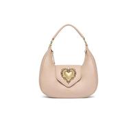 Braccialini Baroque Borsa hobo in similpelle di colore bordeaux con manico singolo. Sul fronte spicca un cuore gioiello dorato, ispirato allo stile barocco, che dona un tocco scenografico a un modello