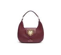 Braccialini Baroque Borsa hobo in similpelle di colore nero con manico singolo. Sul fronte spicca un cuore gioiello dorato, ispirato allo stile barocco, che dona un tocco scenografico a un modello