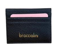 Braccialini Basic Portacarte in pelle di colore oro con logatura in rilievo dorata.