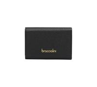 Braccialini Basic Portafoglio modello continental medio, in pelle di colore platino con la logatura in rilievo dorata.