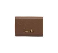 Braccialini Basic Portafoglio modello continental medio, in pelle di colore platino con la logatura in rilievo dorata.