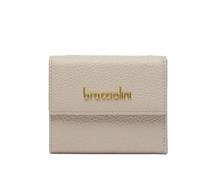 Braccialini Basic Portafoglio modello continental piccolo, in pelle di colore oro con la logatura in rilievo dorata.