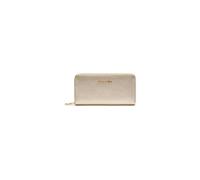 Braccialini Basic Portafoglio modello zip around in pelle di colore oro, con logatura dorata frontale. Una tasca interna con zip per la moneta.