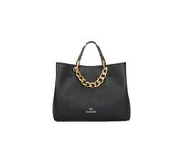 Braccialini Beth Jewels Borsa a mano di grandi dimensioni in colore nero, con doppi manici e tracolla logata removibile e regolabile per una doppia portabilità. All’interno, una pochette estraibile