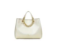 Braccialini Beth Jewels Borsa a mano di grandi dimensioni in colore platino, con doppi manici e tracolla logata removibile e regolabile per una doppia portabilità. All’interno, una pochette estraibile