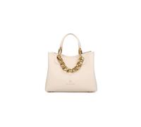 Braccialini Beth Jewels Borsa a mano di medie dimensioni in colore platino, con doppi manici e tracolla logata removibile e regolabile per una doppia portabilità. All’interno, una pochette estraibile