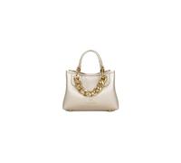 Braccialini Beth Jewels Borsa a mano di piccole dimensioni in colore platino, con doppi manici e tracolla logata removibile e regolabile per una doppia portabilità. All’interno, una pochette