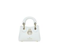 Braccialini Beth Jewels Borsa a mano di piccole dimensioni in colore biscotto, con doppi manici e tracolla logata removibile e regolabile per una doppia portabilità. All’interno, una pochette